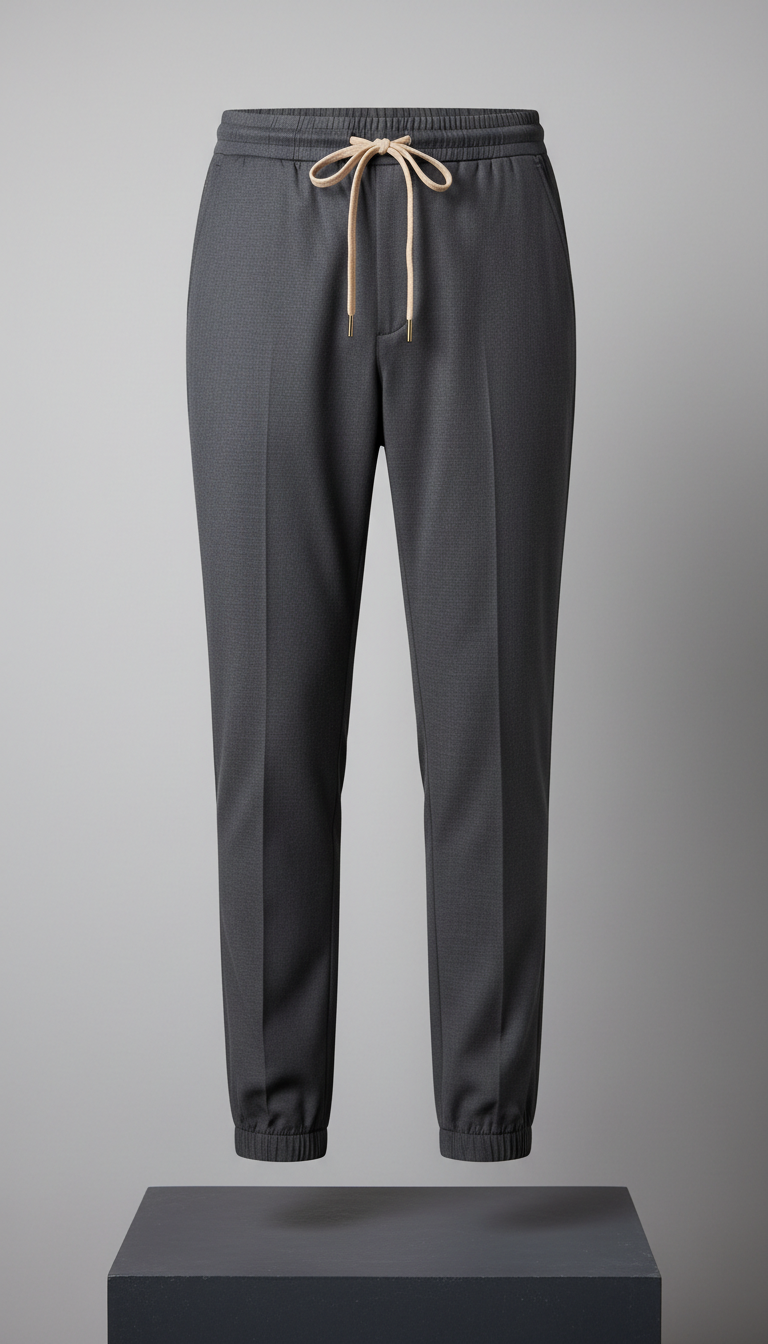Tailored Jogger Pants with Tapered Fit