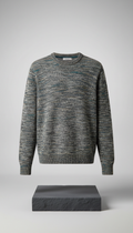 Premium Cotton Knit Sweater in Charcoal Blend